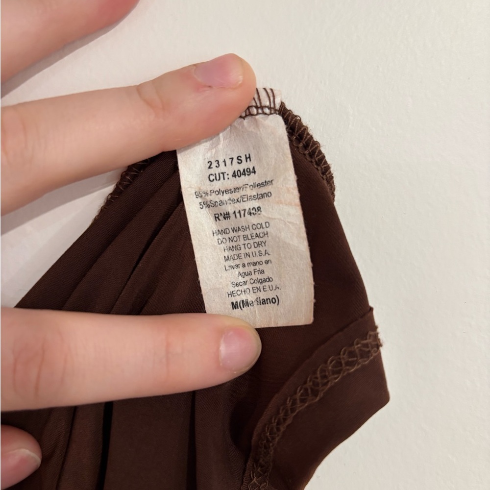 Chocolate Brand Brown Halter Camisole with Gold Ring - Picture 4 of 4